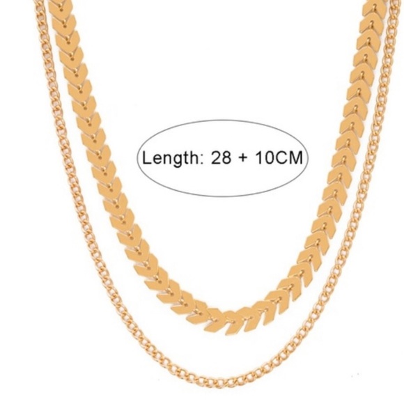 🔺SALE🔺Boho Chic Chevron Choker Necklace in Gold - Picture 2 of 5